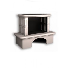 Каминная облицовка КимрПечь Гефест пристенная Белый без короба